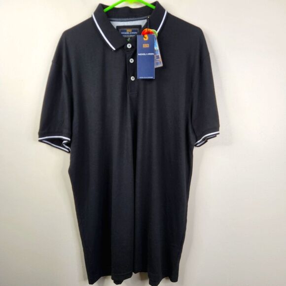 NEW Nickel & Iron Short Sleeve Casual Soft Knit Cotton Short Sleeve Polo XL - Picture 1 of 5